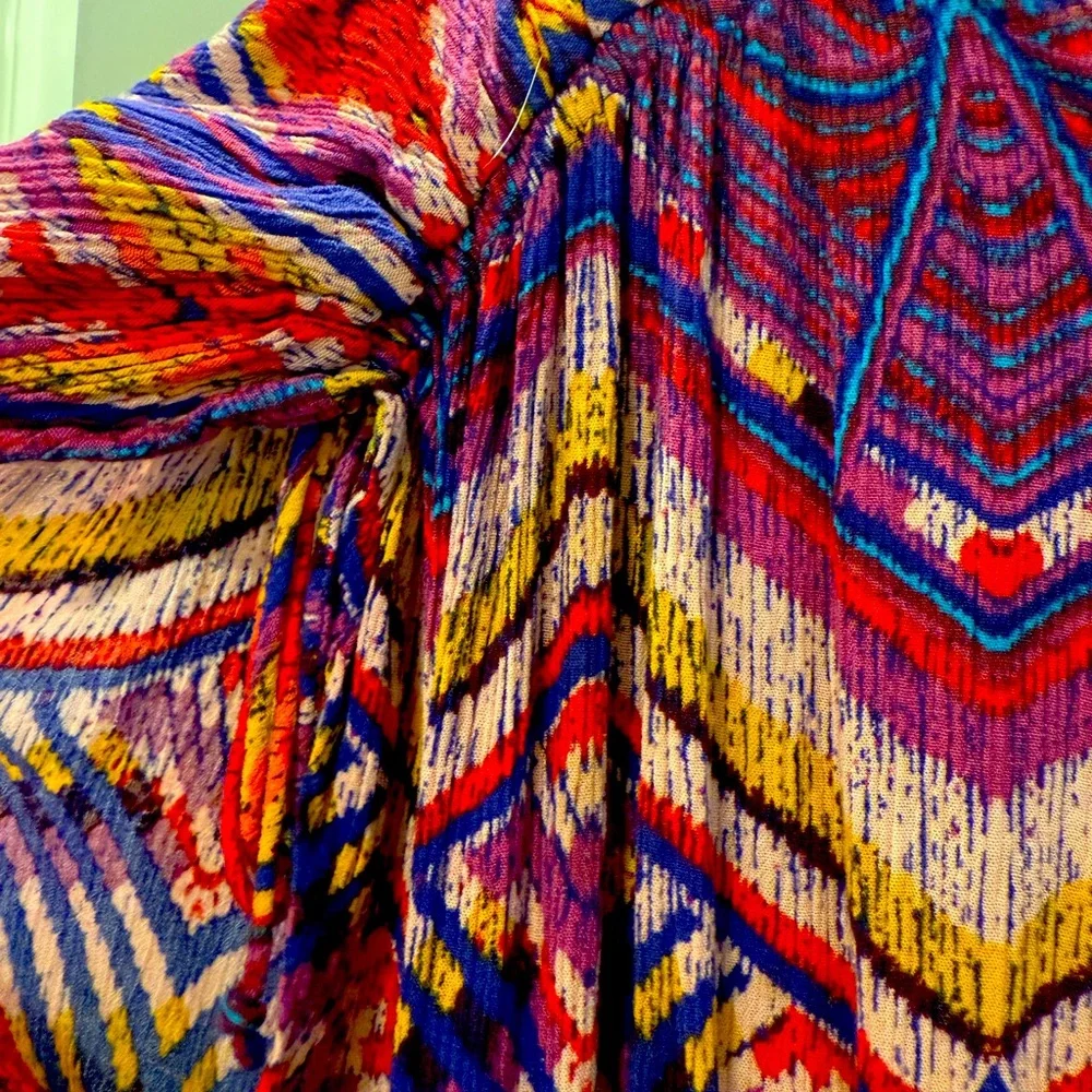 Free People Multicolor Patterned Romper EUC Size Lg , bright and fun! - Picture 5 of 10